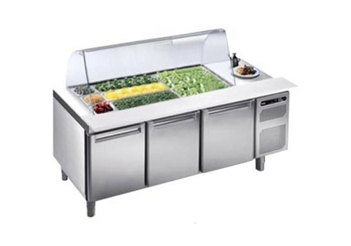  Afinox Refrigerated saladette | 3 Doors | 182x71x87cm 