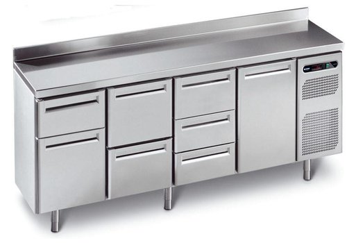  Afinox Établi de congélation forcée | 4 portes | 230x70x86 cm 