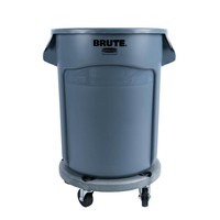 Round Waste Container Grey | 3 Dimensions