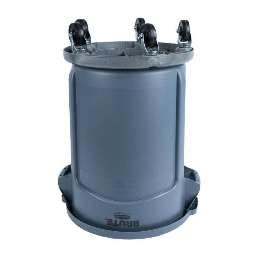 Round Waste Container Gray | 3 Dimensions