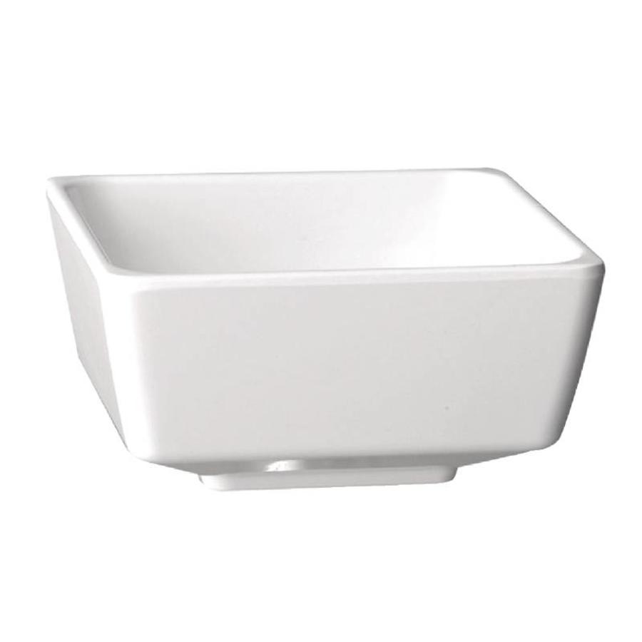 Bol carré en mélamine blanc | 5 formats