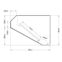 Large Stainless Steel Extractor without Motor | 400x80x60cm