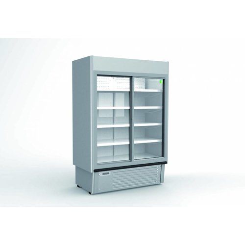  HorecaTraders Wall cooler with sliding doors | LED lighting | Maintenance-free condenser | 1335x737x1987mm 