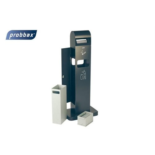  HorecaTraders Cendrier sur pied - 2 litres + Poubelle à déchets résiduels 8 litres 