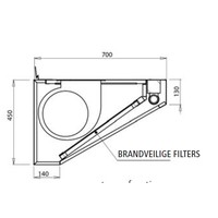 Profi-Dunstabzugshaube mit Motor | 130 x 70 x 45 cm
