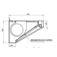 Komplette Absauganlage aus Edelstahl | 150x70x45 cm
