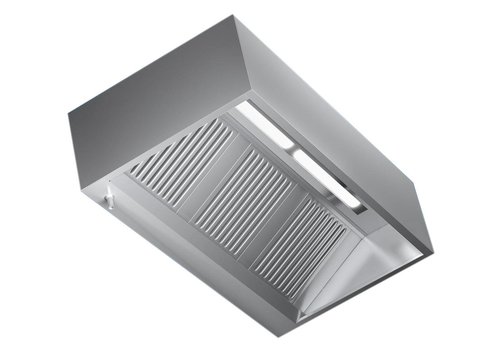  Combisteel Dunstabzugshaube mit Beleuchtung Edelstahl | 160x110x45cm 