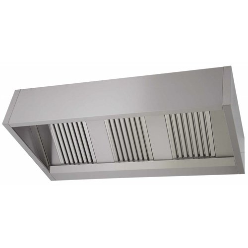  Combisteel Cooker hood without motor stainless steel | 300x100x40cm 