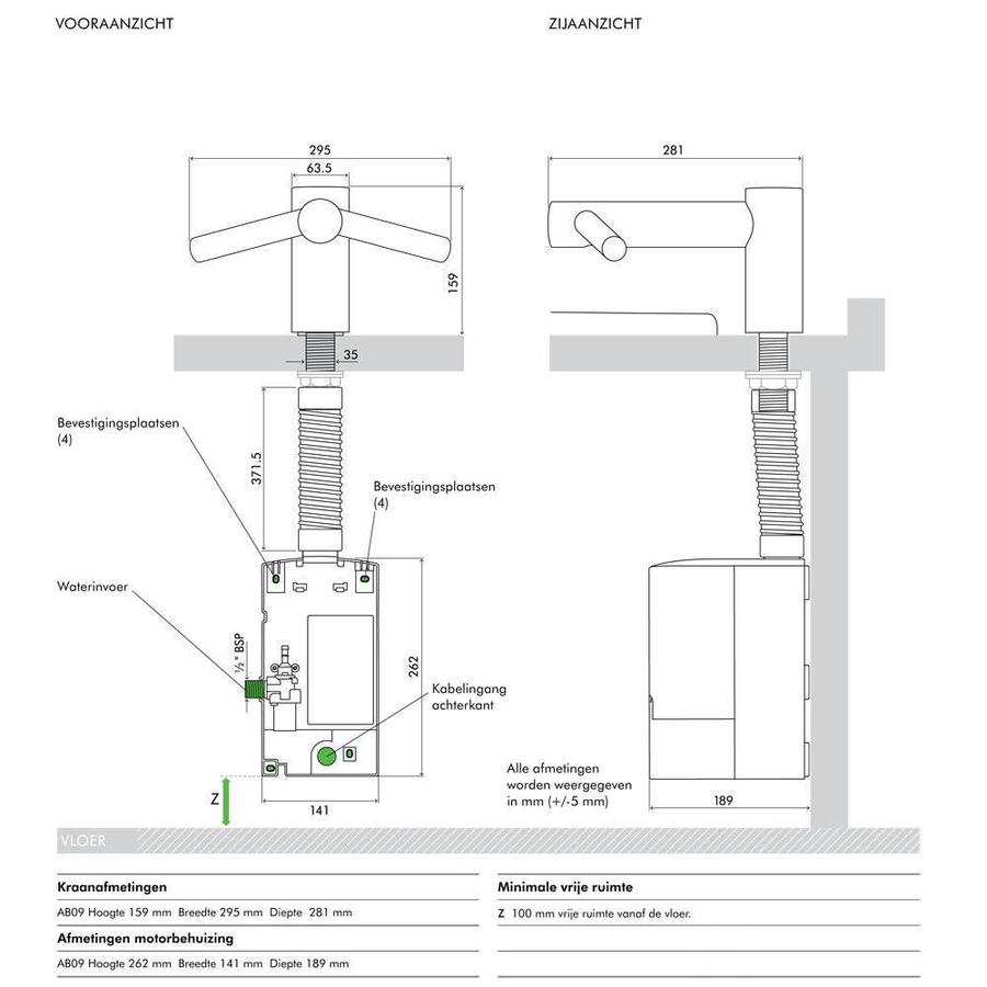 Airblade-Wasserhahn | Ab 11 | Wandmontage