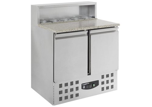  Combisteel Établi à pizza - 2 PORTES 90x70x110 cm 