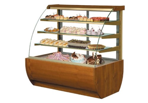  HorecaTraders Luxe Gebaksvitrine 137x87x136 cm 