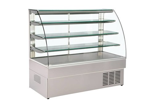  HorecaTraders Vitrine à gâteaux réfrigérée 147x75x133 cm 