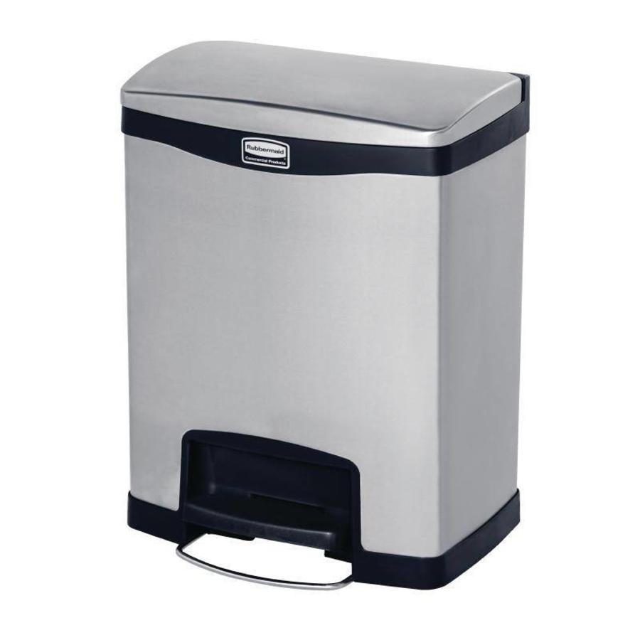 Edelstahl-Treteimer breit | 30 Liter