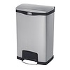 Rubbermaid Poubelle à pédale large en acier inoxydable | 50 L