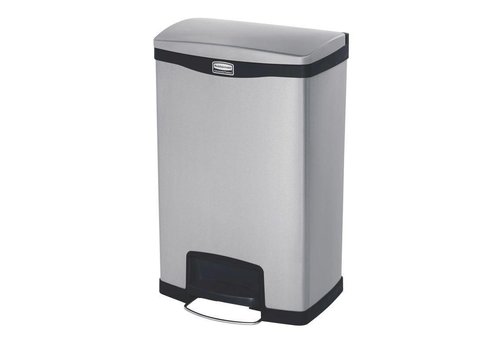  Rubbermaid Edelstahl-Treteimer breit | 50 Liter 