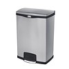 Rubbermaid Poubelle à pédale large en acier inoxydable | 90 L
