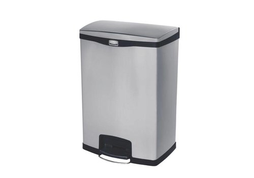  Rubbermaid Poubelle à pédale large en acier inoxydable | 90 L 