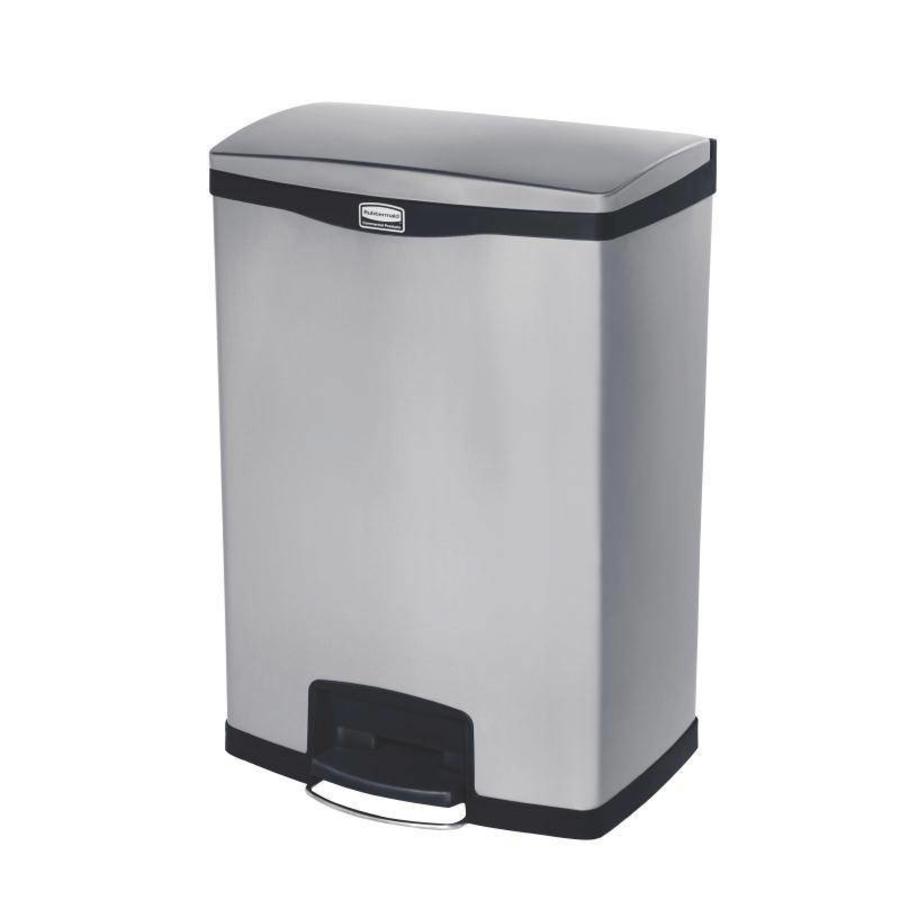 Edelstahl-Treteimer breit | 90 Liter