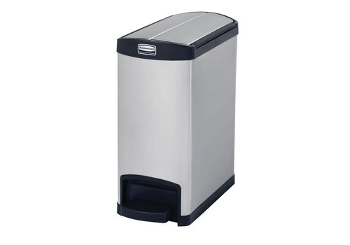  Rubbermaid Poubelle à pédale étroite en acier inoxydable | 30 L 