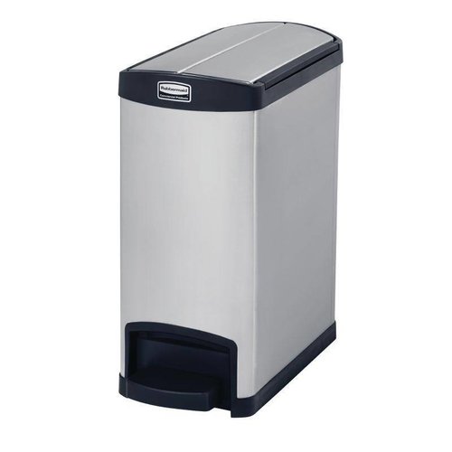  Rubbermaid Stainless Steel Pedal Bin Narrow | 30 l 