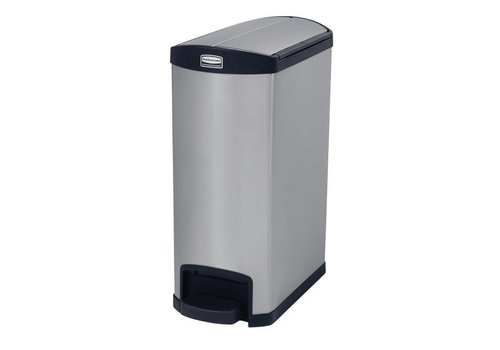  Rubbermaid Poubelle à pédale étroite en acier inoxydable | 50 L 