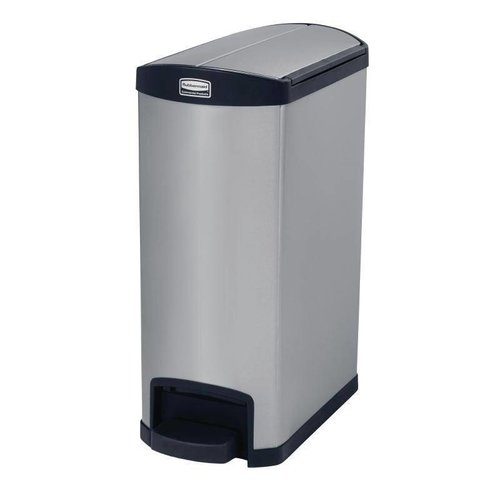  Rubbermaid Poubelle à pédale étroite en acier inoxydable | 50 L 