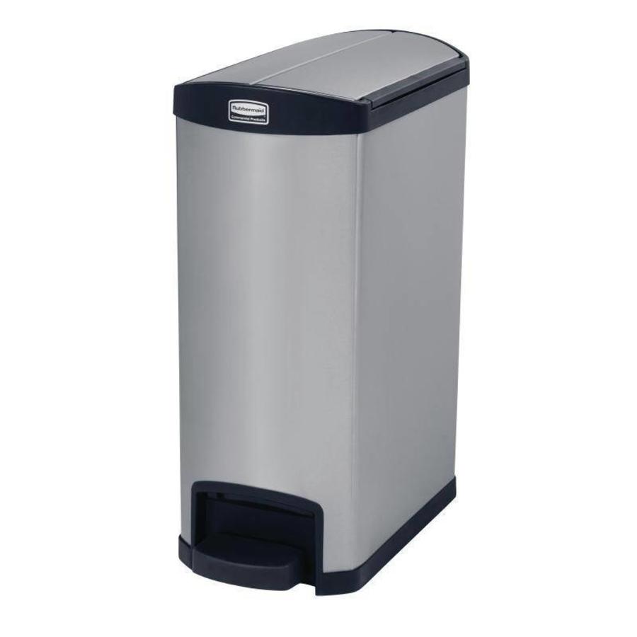 Edelstahl-Treteimer schmal | 50 Liter