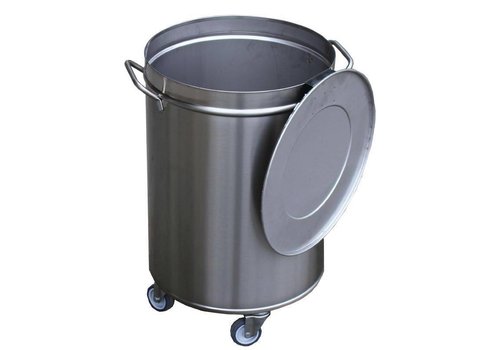  HorecaTraders Poubelle en acier inoxydable | 100 litres 