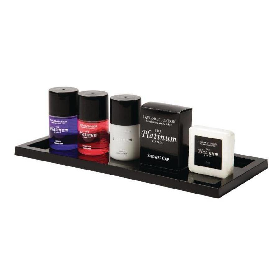 Plateau de présentation de salle de bain noir