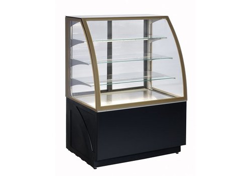  HorecaTraders Vitrine à pâtisserie Wouter 100x76x141 cm 