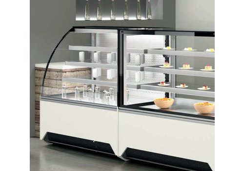  HorecaTraders Refrigerated counter Pastry and Cake 126x805x130 cm 