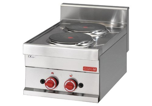  Gastro-M Plaque de cuisson électrique en acier inoxydable | 2 plaques de cuisson 