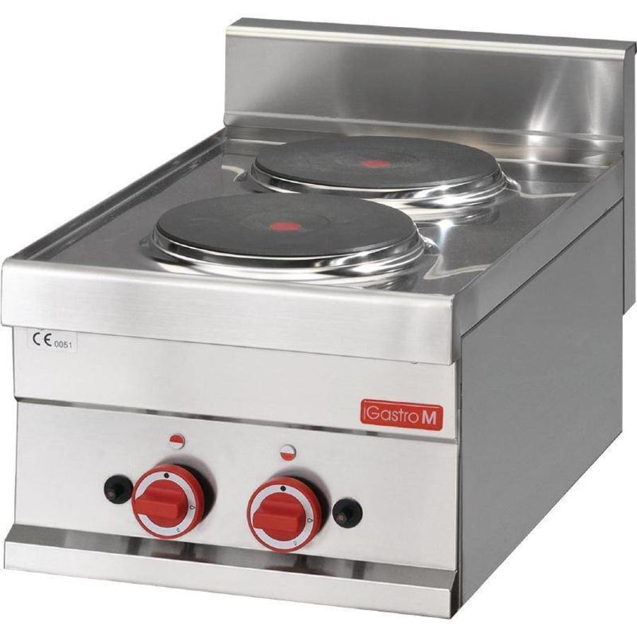 Plaque de cuisson électrique en acier inoxydable | 2 plaques de cuisson