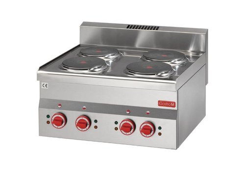  Gastro-M Plaque de cuisson électrique en acier inoxydable | 4 plaques de cuisson 