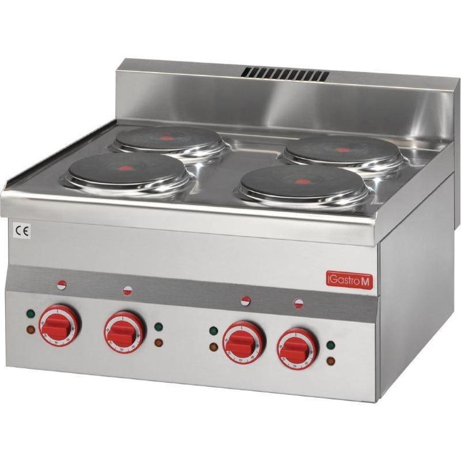 Plaque de cuisson électrique en acier inoxydable | 4 plaques de cuisson