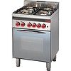 Gastro-M Cuisinière à gaz avec four à gaz | 4 brûleurs