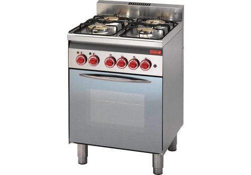  Gastro-M Cuisinière à gaz avec four à gaz | 4 brûleurs 