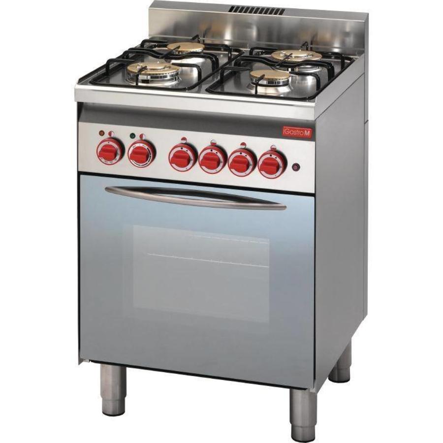 Cuisinière à gaz avec four à gaz | 4 brûleurs
