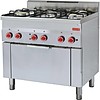 Gastro-M Gasherd, Elektro-Umluftofen | 5 Brenner