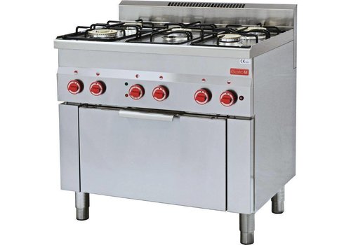  Gastro-M Cuisinière à gaz, four électrique à convection | 5 brûleurs 