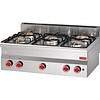 Gastro-M Gas stove Table model stainless steel 15.5kW | 5 Burners