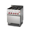 Gastro-M Stainless Steel Gas Stove with Gas Oven | 4 Burners