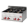 Gastro-M Stainless steel Gas cooker Table model 17.2kW | 4 Burners