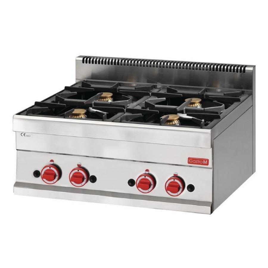 Stainless steel Gas cooker Table model 17.2kW | 4 Burners