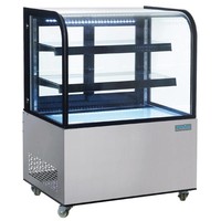 Refrigerated display case with curved glass 270 liters