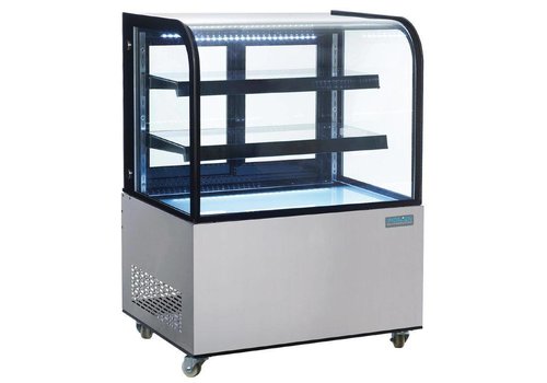  Polar Gekoelde vitrine met gebogen glas 270 liter 