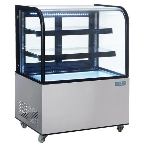  Polar Refrigerated showcase with curved glass 270 liters 