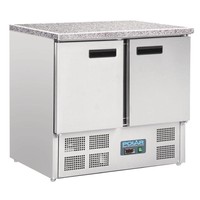 Refrigerated workbench with marble worktop | 88x90x70cm