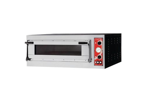  Gastro-M Four à pizza en acier inoxydable 1 chambre de four 3000 watts | 4 pizzas 