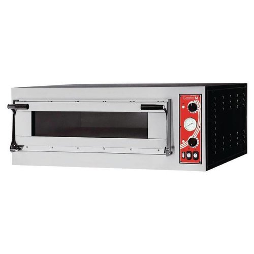  Gastro-M Four à pizza en acier inoxydable 1 chambre de four 3000 watts | 4 pizzas 